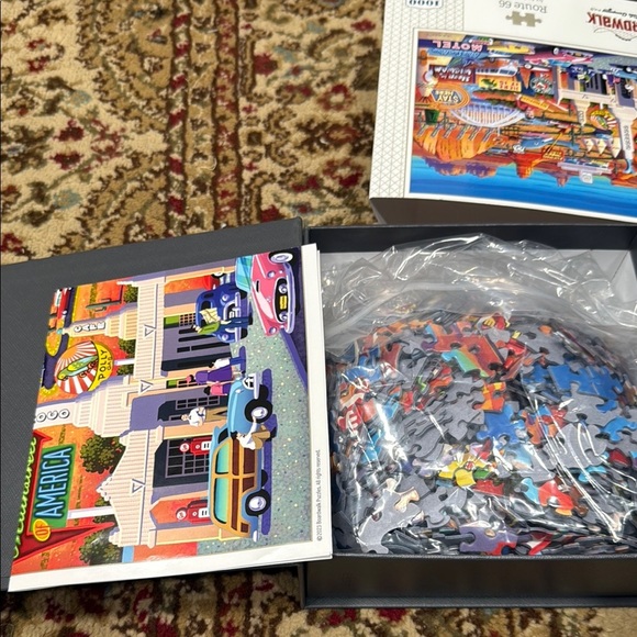 Buffalo Retro Americana Puzzle 1000 Pieces Vibrant Colors - Picture 7 of 8